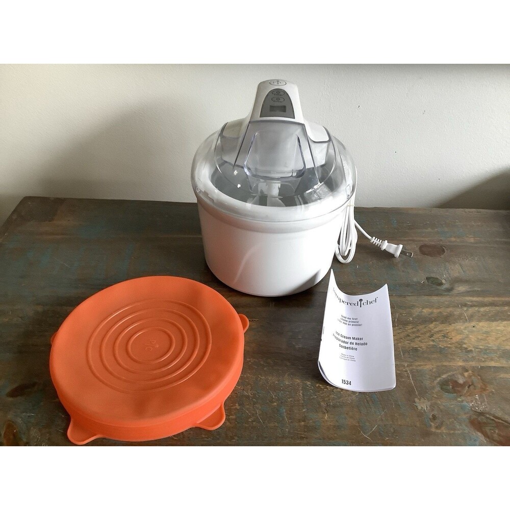 Pampered Chef Compact Electric Ice Cream Maker 1Qt Model 1534